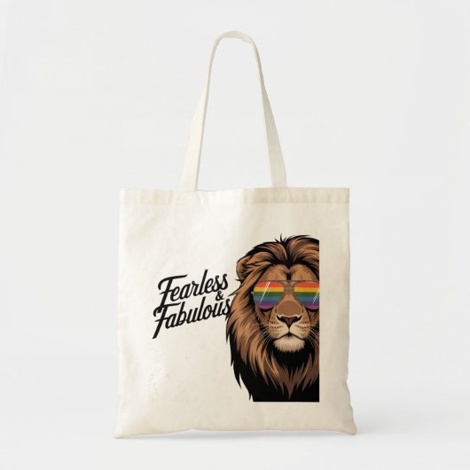 Fearless & Fabulous Pride Lion Canvas tas (Voorkant)