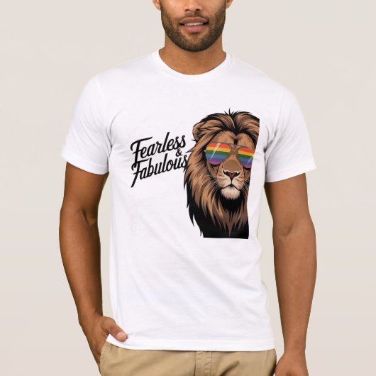 Fearless & Fabulous Pride Lion T-shirt (Voorkant)