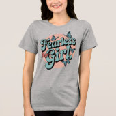 Fearless Girl Retro Circle Butterfly Shirt (Voorkant)