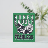 FEARLESS Honey Badger Briefkaart (Staand voorkant)