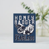 FEARLESS Honey Badger Briefkaart (Staand voorkant)