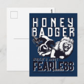 FEARLESS Honey Badger Briefkaart (Voorkant / Achterkant)