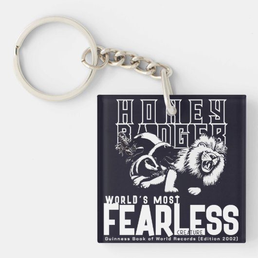 FEARLESS Honey Badger Sleutelhanger (Voorkant)