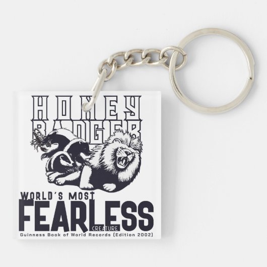 FEARLESS Honey Badger Sleutelhanger (Achterkant)