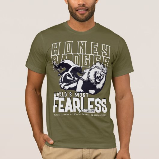 FEARLESS Honey Badger T-shirt (Voorkant)