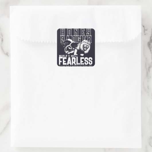 FEARLESS Honey Badger Vierkante Sticker (Tas)