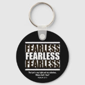 FEARLESS Inspirerend - zwart wit Sleutelhanger (Voorkant)