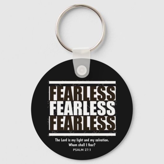 FEARLESS Inspirerend - zwart wit Sleutelhanger (Voorkant)