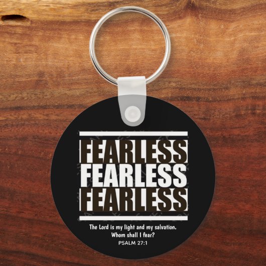 FEARLESS Inspirerend - zwart wit Sleutelhanger (Voorkant)