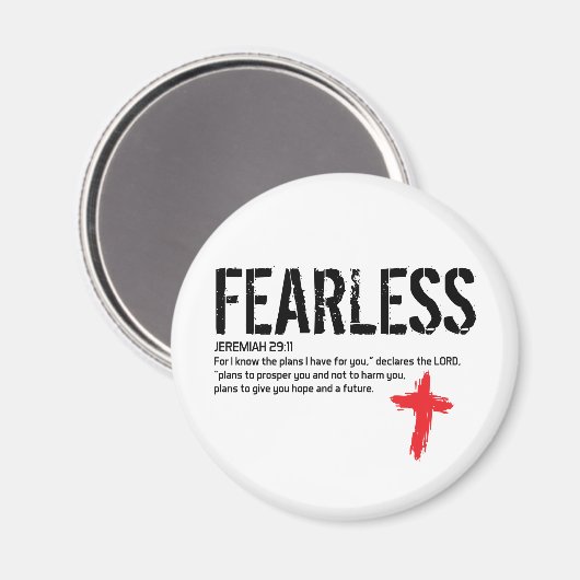 FEARLESS-JEREMIAH 29:11 MAGNEET (Voorkant / Achterkant)