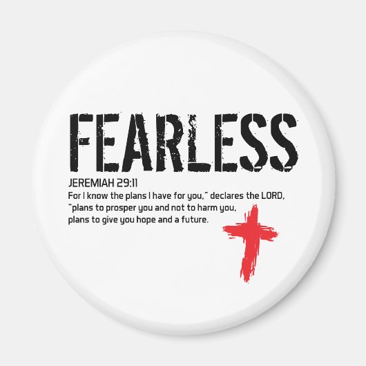 FEARLESS-JEREMIAH 29:11 MAGNEET (Voorkant)