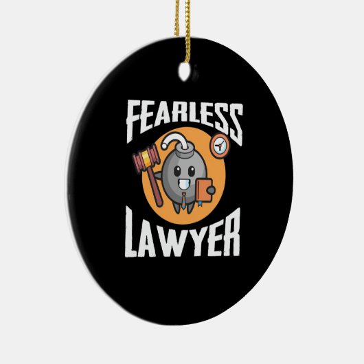 Fearless Lawyer Keramisch Ornament (Rechts)