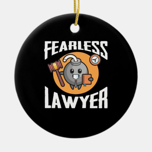 Fearless Lawyer Keramisch Ornament (Voorkant)