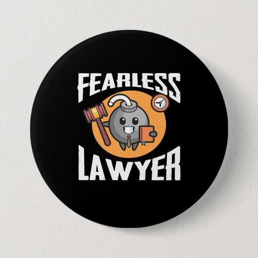 Fearless Lawyer Ronde Button 7,6 Cm (Voorkant)