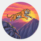 Fearless Leap Ronde Sticker (Voorkant)