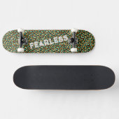 FEARLESS Light Green Leopard Wild Animal Print Persoonlijk Skateboard (Horizontaal)