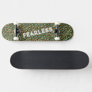 FEARLESS Light Green Leopard Wild Animal Print Persoonlijk Skateboard
