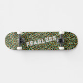 FEARLESS Light Green Leopard Wild Animal Print Persoonlijk Skateboard (Horizontaal)