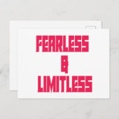 Fearless & Limitless Briefkaart (Voorkant / Achterkant)