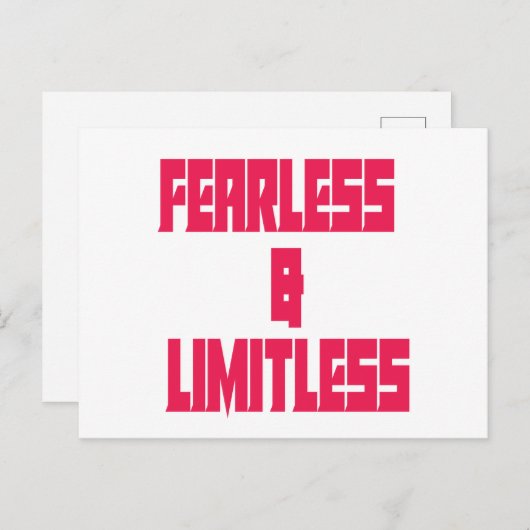 Fearless & Limitless Briefkaart (Voorkant / Achterkant)