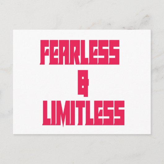 Fearless & Limitless Briefkaart (Voorkant)