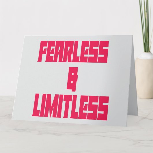 Fearless & Limitless Kaart (Voorkant)