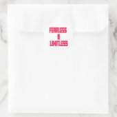 Fearless & Limitless Ronde Sticker (Tas)
