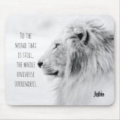 Fearless Lion Best Quote Persoonlijke naam Muismat (Voorkant)