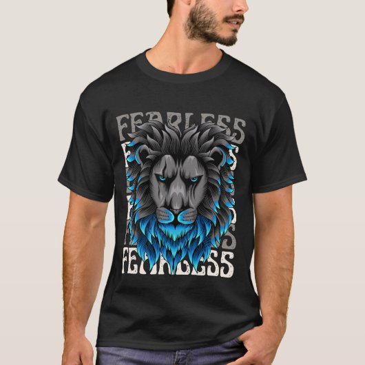 Fearless Lion Graphic T-shirt (Voorkant)