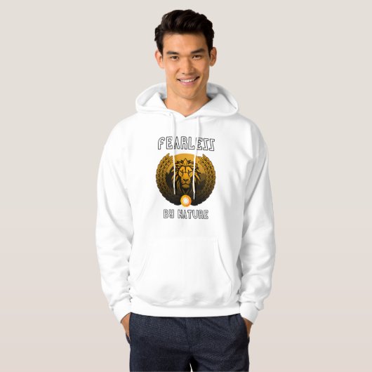Fearless Lion Hoodie – Roaring Oerwoud King, Bold (Voorkant volledig)