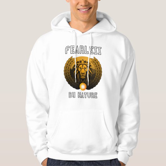 Fearless Lion Hoodie – Roaring Oerwoud King, Bold (Voorkant)