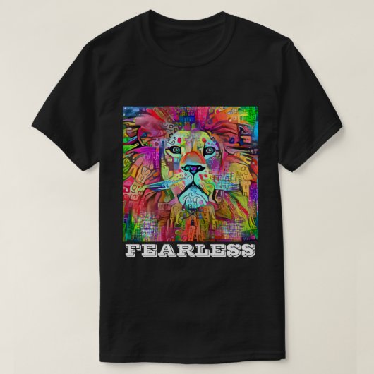 FEARLESS LION PATRIOT T SHIRTS T - SHIRTS (Design voorkant)