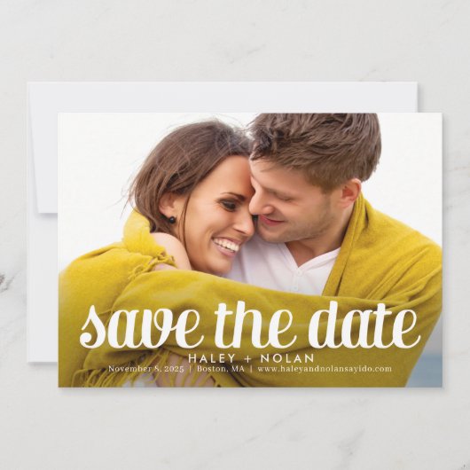 Fearless Love Photo Save the Date Kaart (Voorkant)