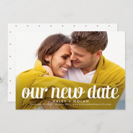 Fearless Love Photo Verander de datum Kaart (Voorkant / Achterkant)