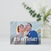 Fearless Love Wedding Announcement Briefkaart (Staand voorkant)
