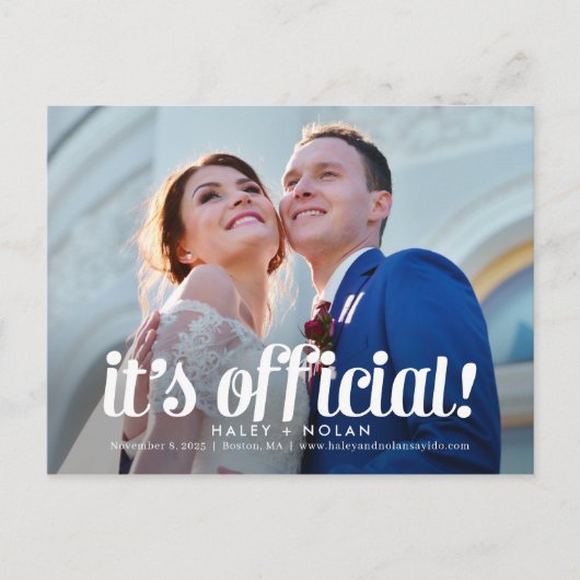 Fearless Love Wedding Announcement Briefkaart (Voorkant)