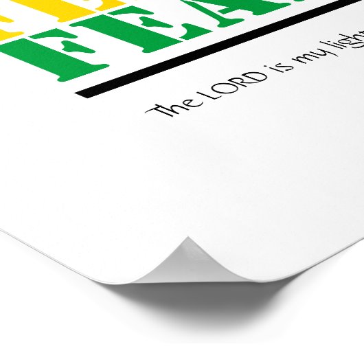 FEARLESS Psalm 27 Christelijke scripts Poster (Hoek)