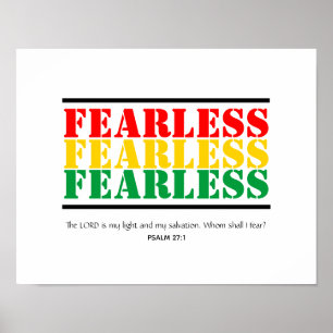 FEARLESS Psalm 27 Christelijke scripts Poster