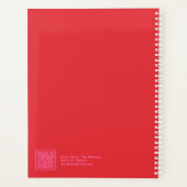 Fearless Red Floral Motivational Quote Planner (Achterkant)