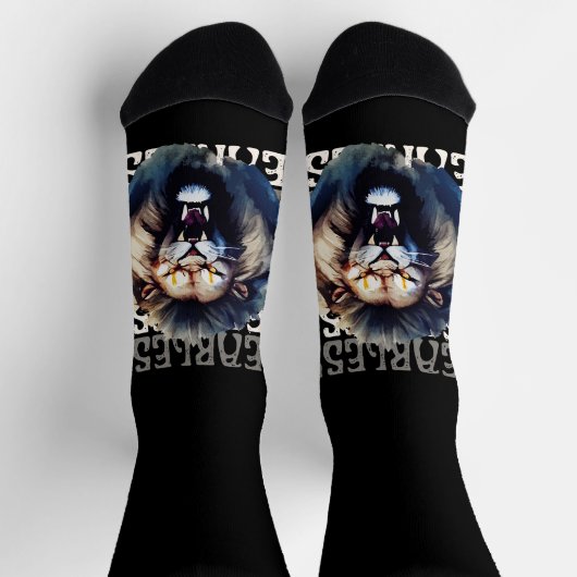 Fearless Roar beroemd gemaakt door Bold Lion Sokken (Top)