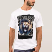 Fearless Roar – Bold Lion Graphic Design T-shirt (Voorkant)