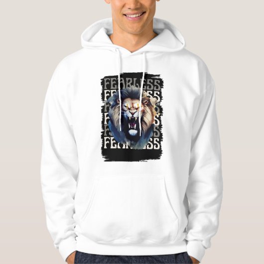 Fearless Roar – Bold Lion  Hoodie (Voorkant)