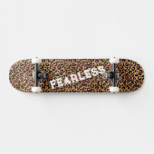 FEARLESS roze luipaard - Afdruk wild dier Persoonlijk Skateboard (Horizontaal)