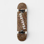FEARLESS roze luipaard - Afdruk wild dier Persoonlijk Skateboard (Voorkant)