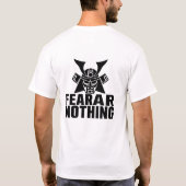 Fearless Samurai T-shirt - Minimal Bold Typography (Achterkant)