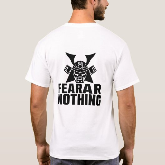 Fearless Samurai T-shirt - Minimal Bold Typography (Achterkant)