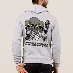 Fearless Skull Claw Hoodie - Gotische Streetwear
