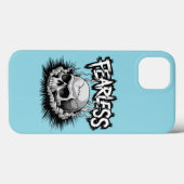 Fearless Skull Gothic Art Cracked Smoke Graphic Case-Mate iPhone Case (Achterkant (horizontaal))