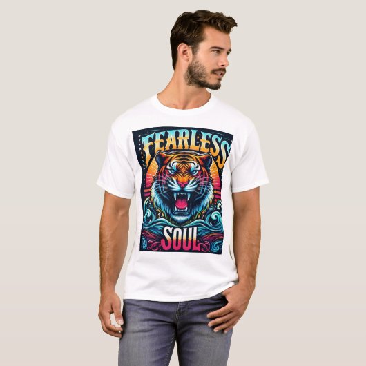 Fearless Soul - Levendige Tijger Artwork T-shirt (Voorkant volledig)