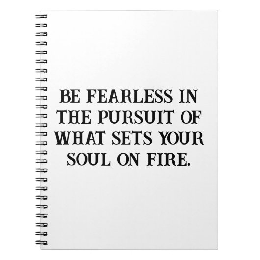 Fearless Soul Pursuit Inspirerend Notitieboek (Voorkant)